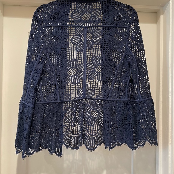 Trina Turk Lace Two Button Blazer - Picture 3 of 4